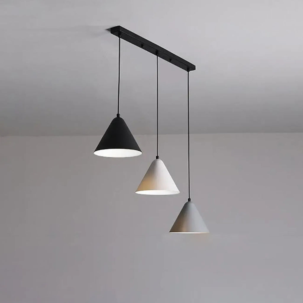 Suspension moderne conique en métal réglable pour îlot de cuisine