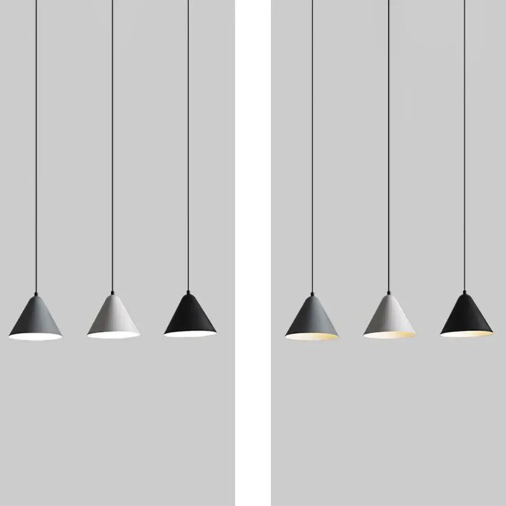 Suspension moderne conique en métal réglable pour îlot de cuisine