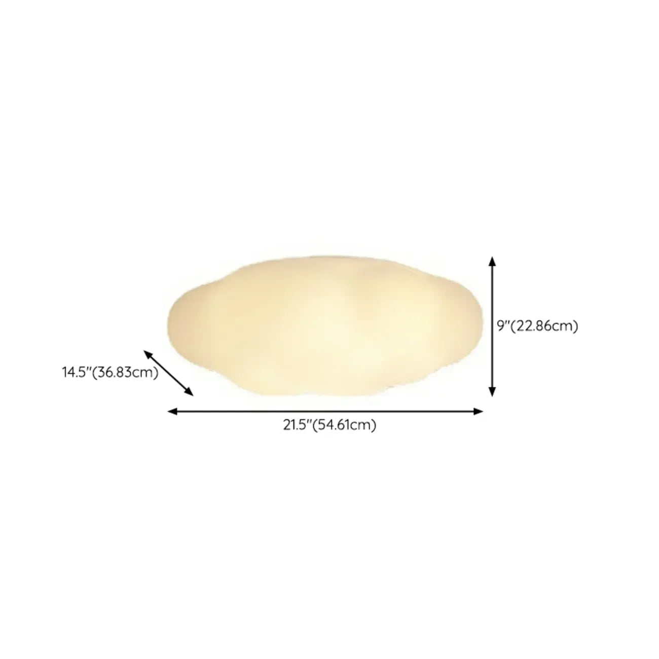Plafonnier LED encastré en forme de nuage moderne, gradation à 3 niveaux