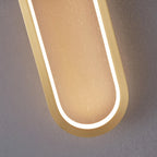 Applique murale ovale moderne avec abat-jour en gel de silice
