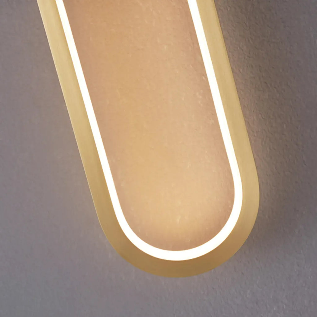 Applique murale ovale moderne avec abat-jour en gel de silice