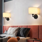 Applique murale contemporaine en métal et tissu, style tambour