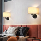 Applique murale contemporaine en métal et tissu, style tambour