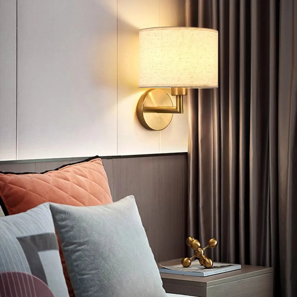 Applique murale contemporaine en métal et tissu, style tambour