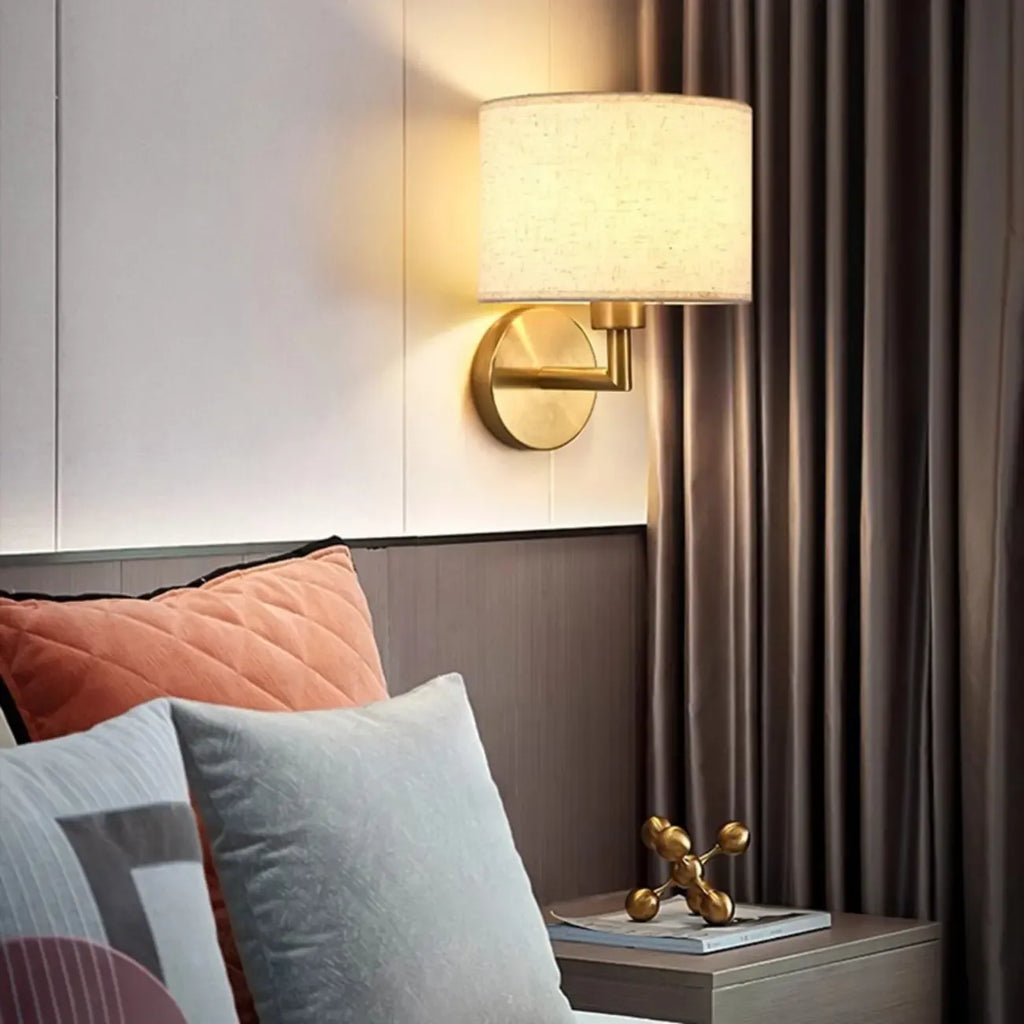 Applique murale contemporaine en métal et tissu, style tambour