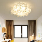 Plafonnier LED Art Déco géométrique en plastique blanc encastré