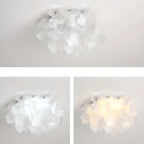 Plafonnier LED Art Déco géométrique en plastique blanc encastré