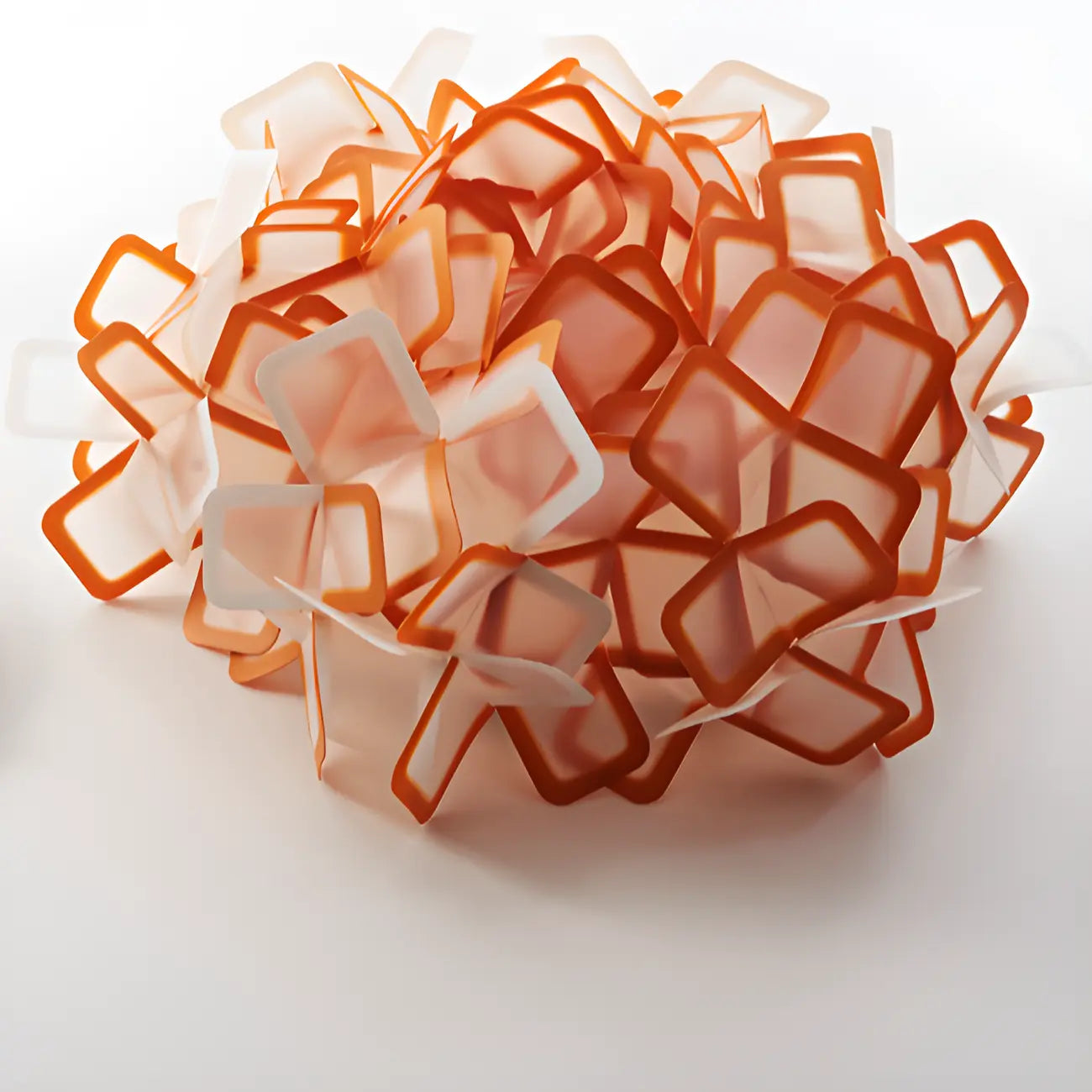 Plafonnier LED Art Déco géométrique en plastique blanc encastré