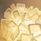 Plafonnier LED Art Déco géométrique en plastique blanc encastré