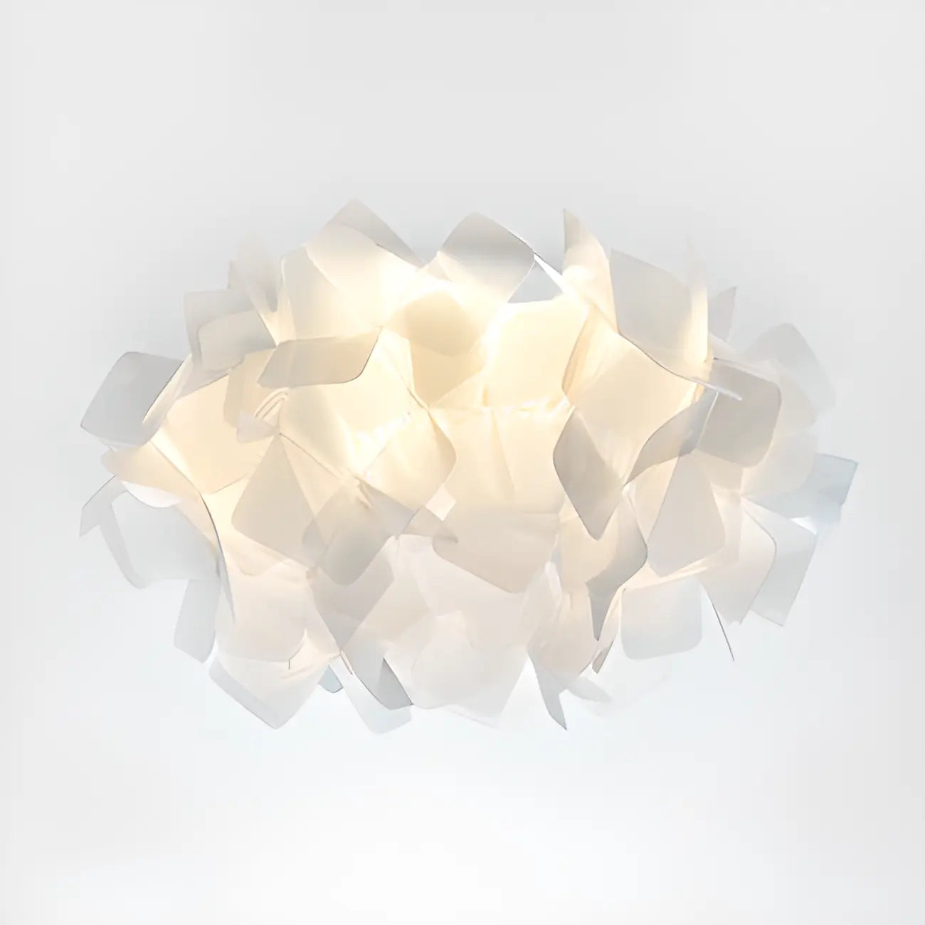 Plafonnier LED Art Déco géométrique en plastique blanc encastré