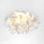 Plafonnier LED Art Déco géométrique en plastique blanc encastré