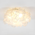 Plafonnier LED Art Déco géométrique en plastique blanc encastré