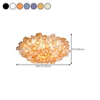 Plafonnier LED Art Déco géométrique en plastique blanc encastré