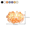 Plafonnier LED Art Déco géométrique en plastique blanc encastré