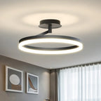 Plafonnier semi-encastré circulaire à LED dimmable pour chambre