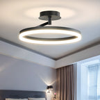 Plafonnier semi-encastré circulaire à LED dimmable pour chambre
