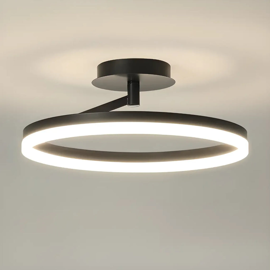 Plafonnier semi-encastré circulaire à LED dimmable pour chambre
