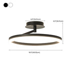 Plafonnier semi-encastré circulaire à LED dimmable pour chambre