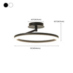 Plafonnier semi-encastré circulaire à LED dimmable pour chambre