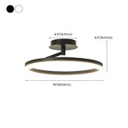 Plafonnier semi-encastré circulaire à LED dimmable pour chambre
