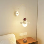 Applique murale moderne avec abat-jour en résine blanche pour lampe de chevet