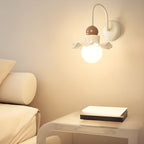 Applique murale moderne avec abat-jour en résine blanche pour lampe de chevet
