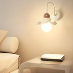 Applique murale moderne avec abat-jour en résine blanche pour lampe de chevet