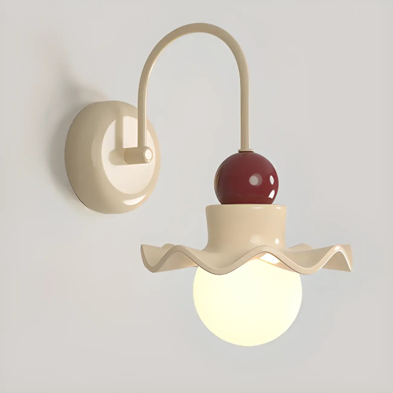 Applique murale moderne avec abat-jour en résine blanche pour lampe de chevet