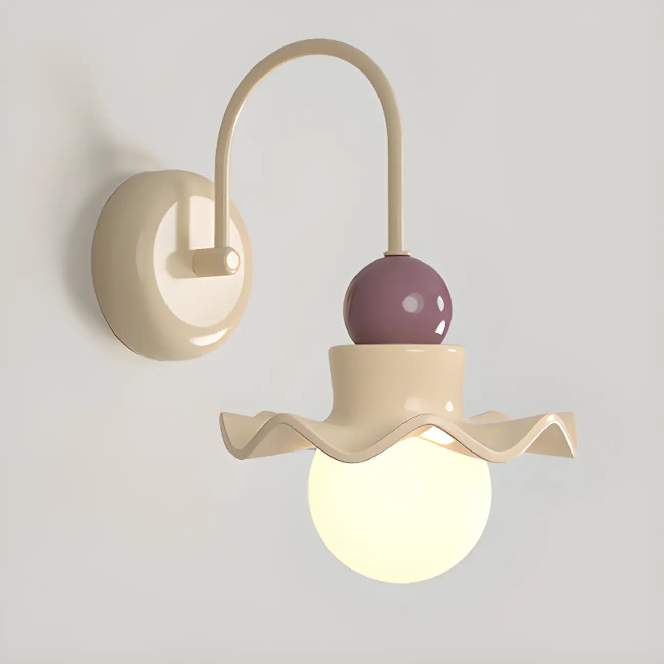 Applique murale moderne avec abat-jour en résine blanche pour lampe de chevet