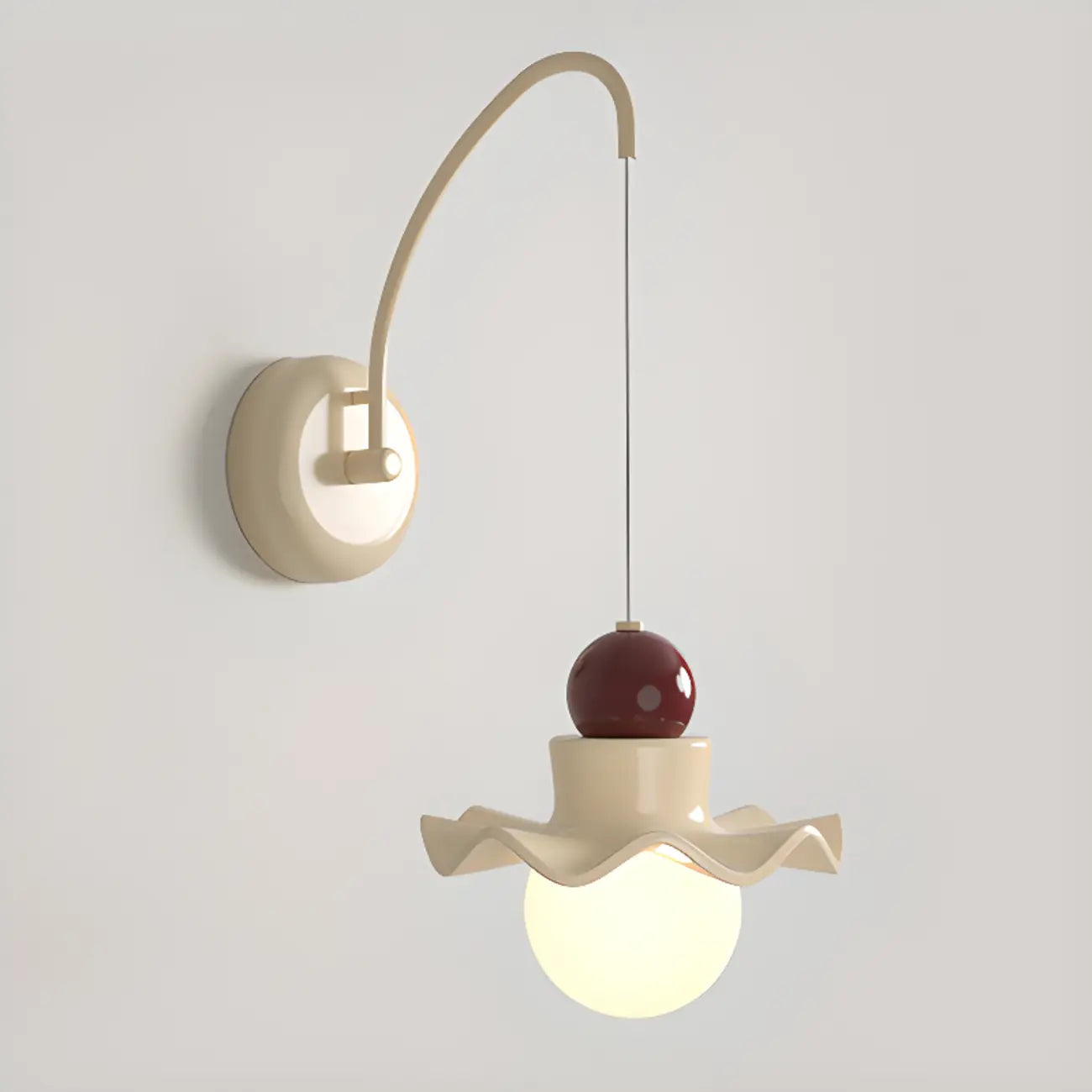 Applique murale moderne avec abat-jour en résine blanche pour lampe de chevet