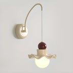 Applique murale moderne avec abat-jour en résine blanche pour lampe de chevet
