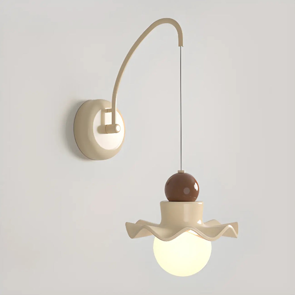 Applique murale moderne avec abat-jour en résine blanche pour lampe de chevet