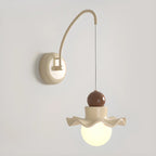 Applique murale moderne avec abat-jour en résine blanche pour lampe de chevet