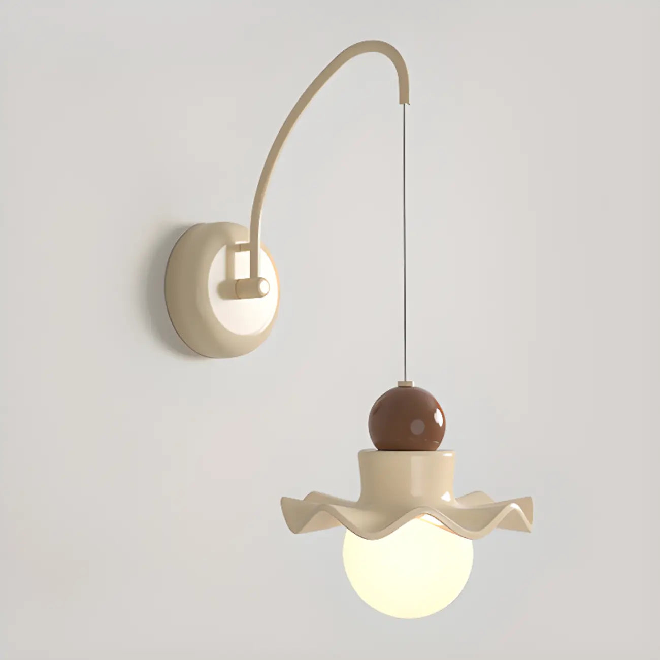 Applique murale moderne avec abat-jour en résine blanche pour lampe de chevet