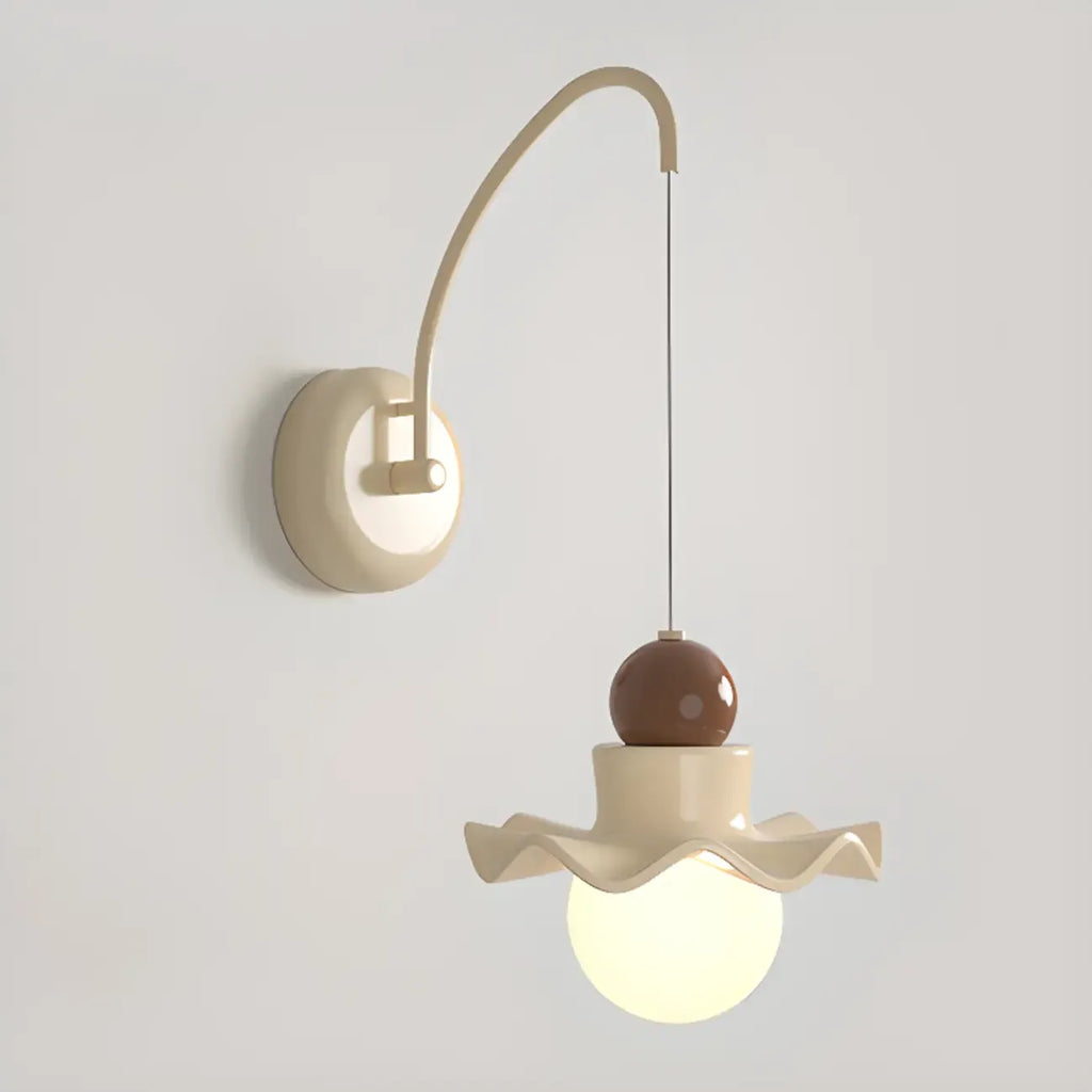 Applique murale moderne avec abat-jour en résine blanche pour lampe de chevet