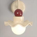 Applique murale moderne avec abat-jour en résine blanche pour lampe de chevet