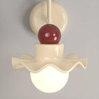 Applique murale moderne avec abat-jour en résine blanche pour lampe de chevet