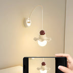 Applique murale moderne avec abat-jour en résine blanche pour lampe de chevet