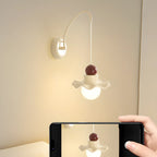 Applique murale moderne avec abat-jour en résine blanche pour lampe de chevet