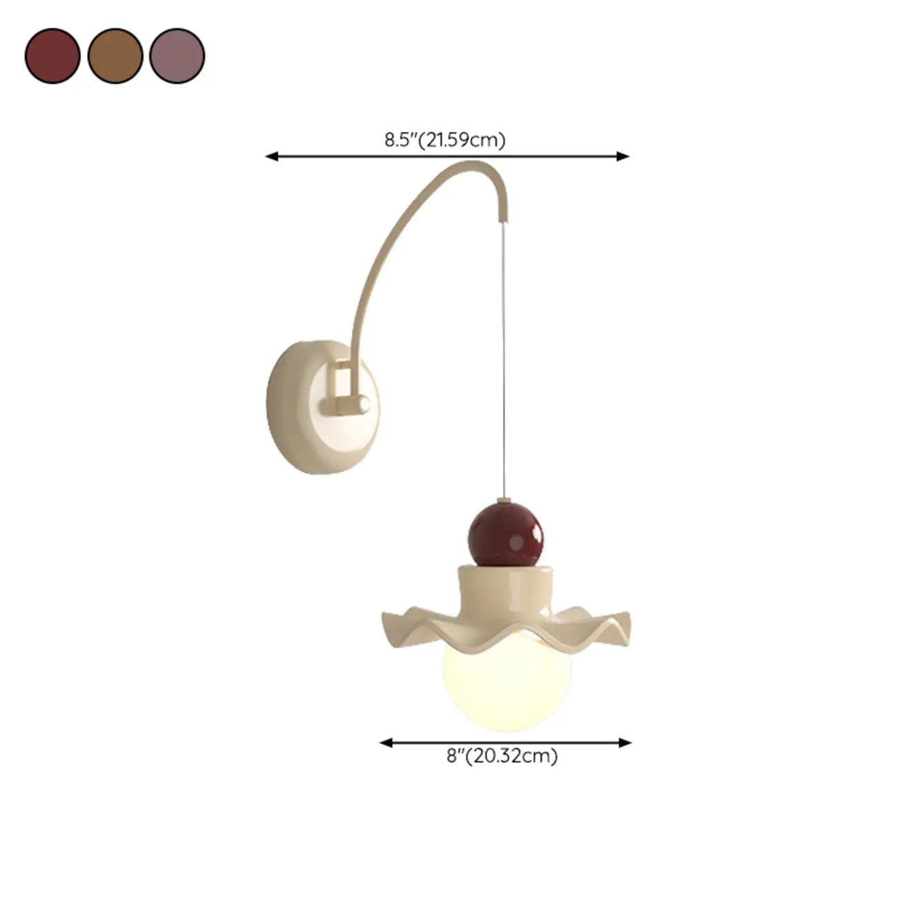 Applique murale moderne avec abat-jour en résine blanche pour lampe de chevet