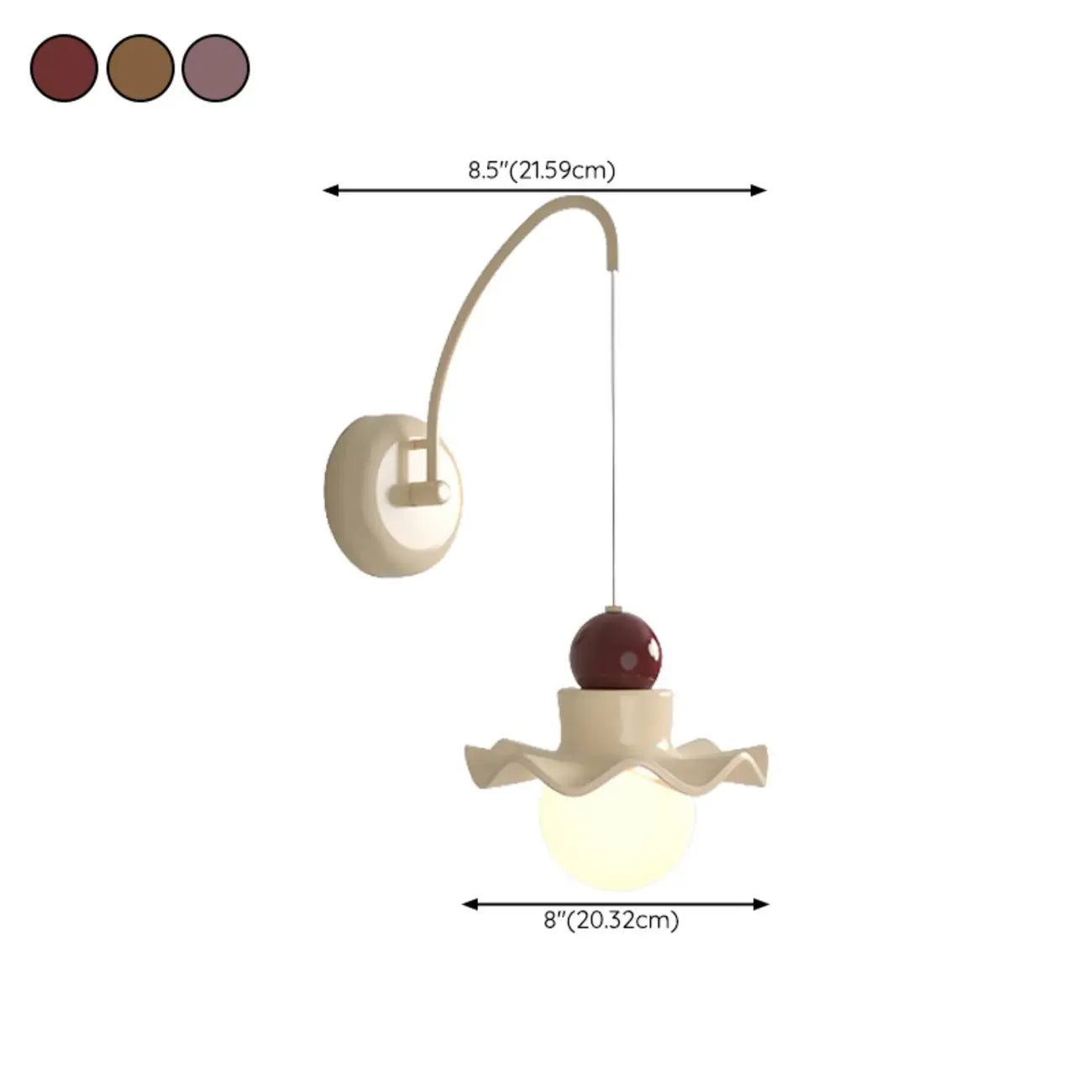 Applique murale moderne avec abat-jour en résine blanche pour lampe de chevet