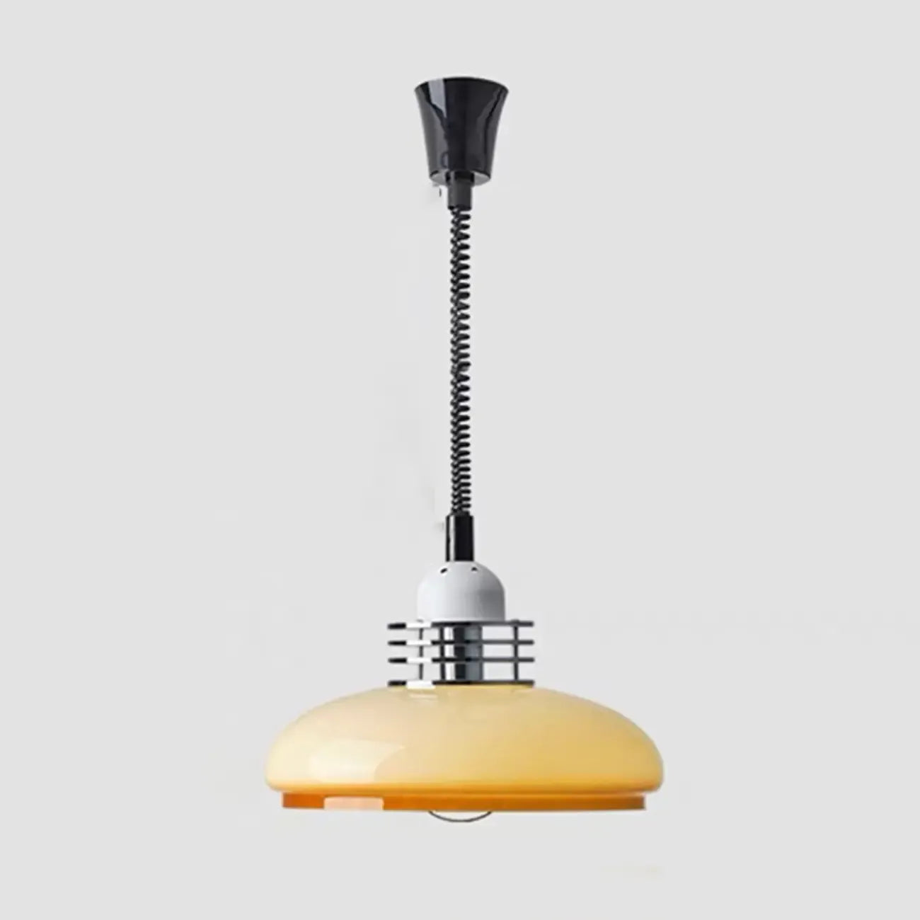 Suspension de cuisine vintage ronde en verre beige