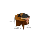 Ensemble de table basse ronde moderne en bois massif, disponible en deux tailles