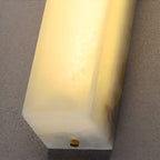 Suspension rectangulaire en résine à lumière chaude pour îlot de cuisine