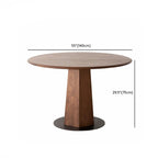 Table de salle à manger ronde traditionnelle en pin massif