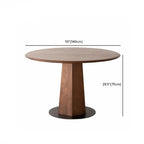 Table de salle à manger ronde traditionnelle en pin massif