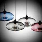 Suspension moderne en verre pour îlot de cuisine