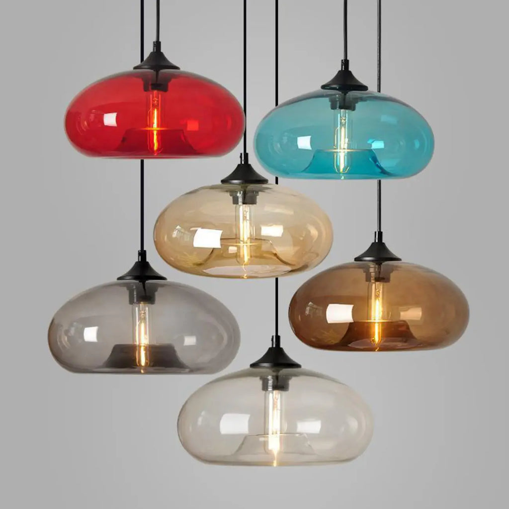Suspension moderne en verre pour îlot de cuisine