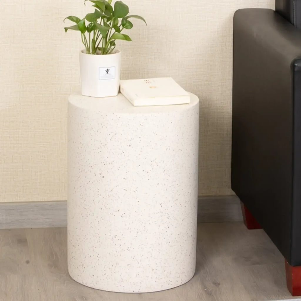 Table d'appoint ronde moderne en béton pour salon