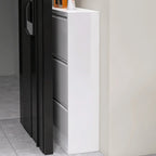 Armoire à chaussures murale en métal blanc pour entrée